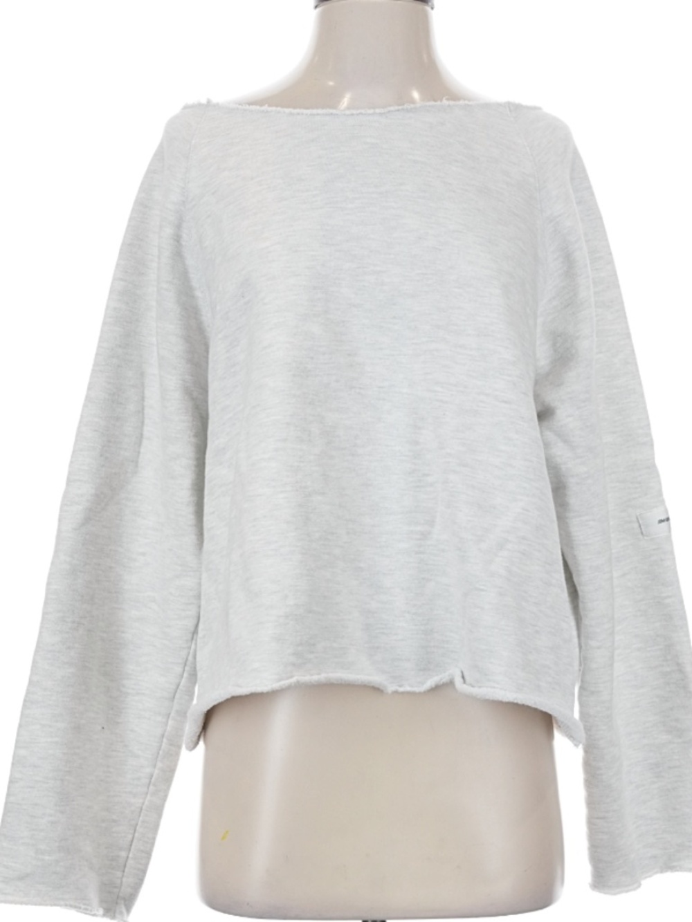 Joah Brown Oversized Off The Shoulder Sweatshirt S/M Pearl Grey - Picture 3 of 6